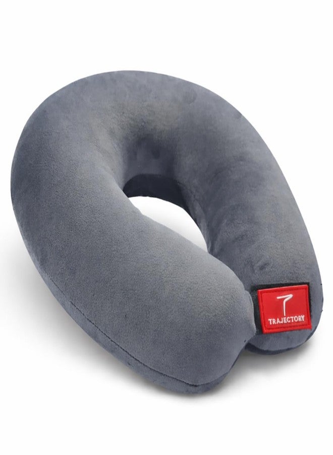 Trajectory Travel Neck Pillow for Travelling and Sleeping in Airplane Flight, Cab, Car, Train, Bus for Men and Women Grey (As seen on Shark Tank) - Image 1